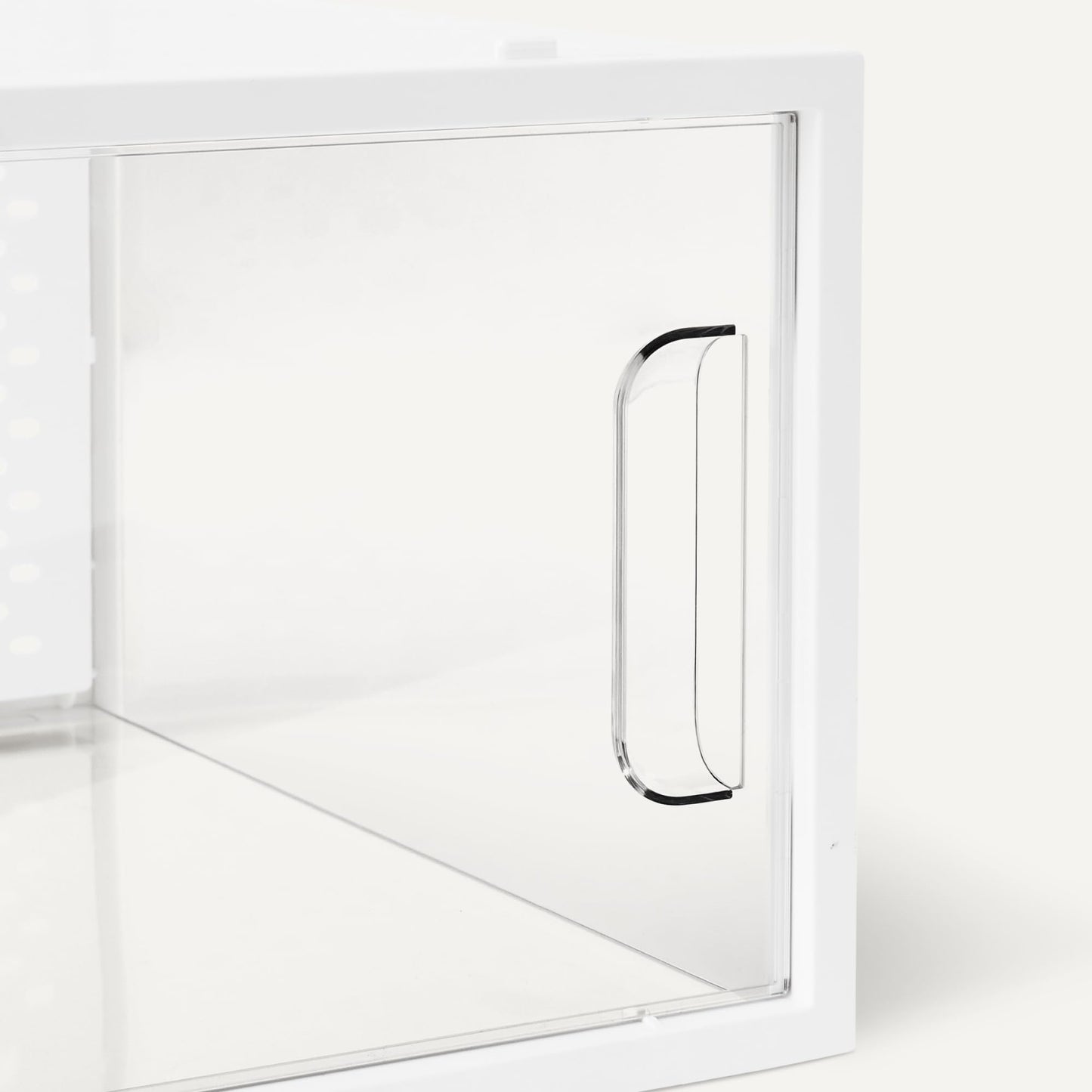 Amazon Basics Stackable and Foldable Clear Shoe Storage Organizer Box, Large, Pack of 12